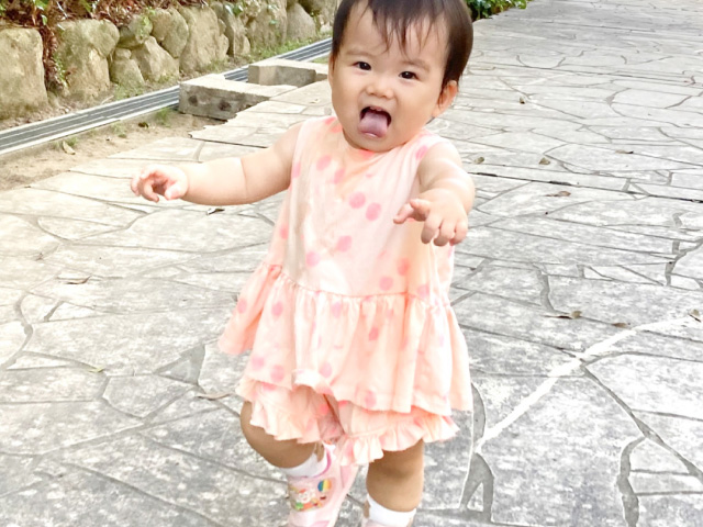 歩き始めの写真